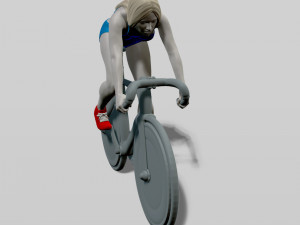 girl on a bicycle Modello di stampa 3D