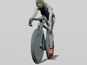 girl on a bicycle Modello di stampa 3D