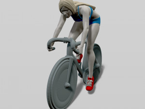 girl on a bicycle Modello di stampa 3D