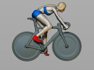 girl on a bicycle 3D Print Model