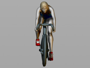 girl on a bicycle Modello di stampa 3D