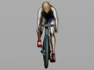 girl on a bicycle 3D Print Model