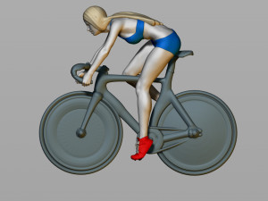 girl on a bicycle Modello di stampa 3D