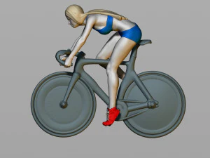 girl on a bicycle 3D Print Model