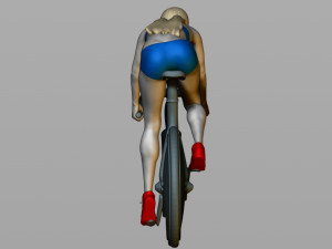 girl on a bicycle Modello di stampa 3D