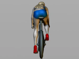 girl on a bicycle 3D Print Model