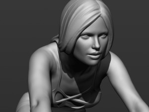 girl on a bicycle Modello di stampa 3D