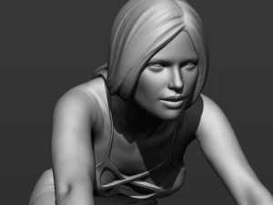 girl on a bicycle 3D Print Model