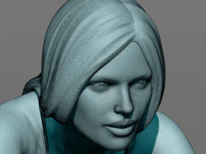 girl on a bicycle 3D Print Model