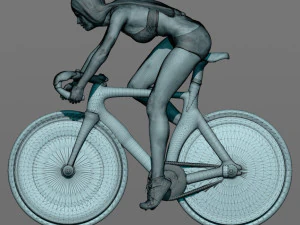 girl on a bicycle 3D Print Model