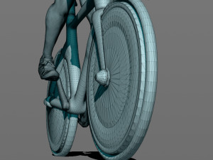 girl on a bicycle Modello di stampa 3D