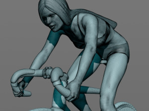 girl on a bicycle Modello di stampa 3D