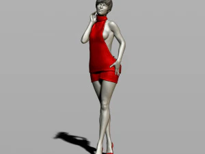 wanita cantik Model Cetak 3D