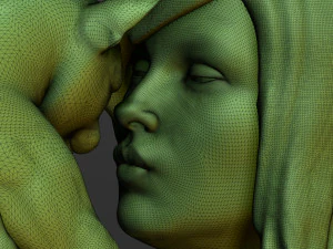 girl with a cat 3D Print Model