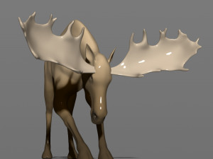 young moose 3D-printmodel