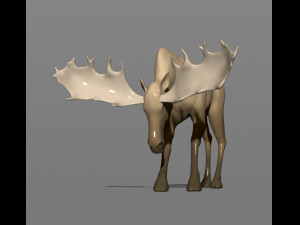 young moose 3D-printmodel