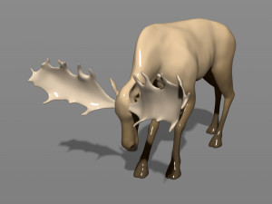 young moose 3D-printmodel