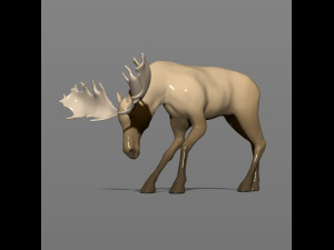 young moose 3D-printmodel