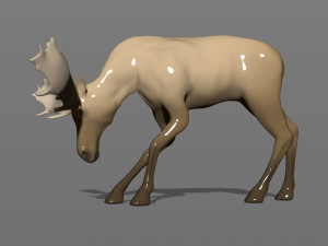 young moose 3D-printmodel