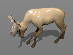 young moose 3D-printmodel