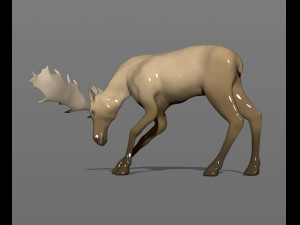 young moose 3D-printmodel