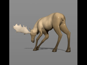 young moose 3D-printmodel