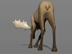 young moose 3D-printmodel