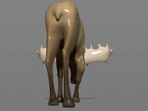 young moose 3D-printmodel
