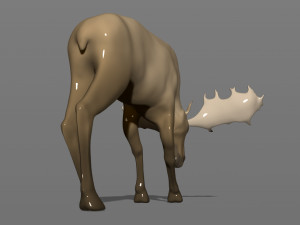 young moose 3D-printmodel