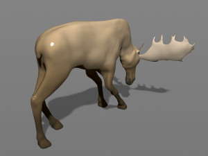 young moose 3D-printmodel