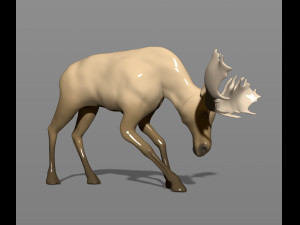 young moose 3D-printmodel