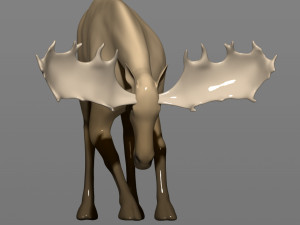 young moose 3D-printmodel