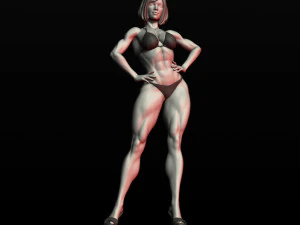 bodybuilder ragazza Modello di stampa 3D