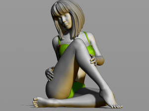 pretty girl on the floor Model Cetak 3D