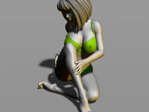 pretty girl on the floor 3D Print Model