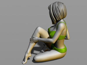 pretty girl on the floor Model Cetak 3D