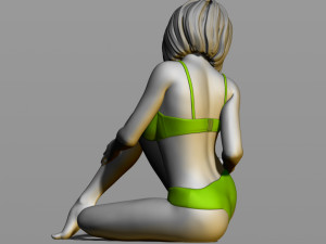 pretty girl on the floor Model Cetak 3D