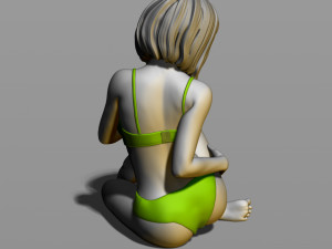 pretty girl on the floor Model Cetak 3D