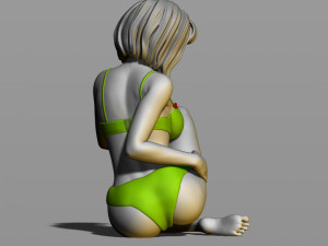 pretty girl on the floor Model Cetak 3D