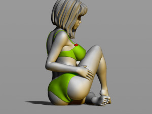 pretty girl on the floor Model Cetak 3D