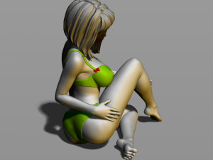 pretty girl on the floor Model Cetak 3D