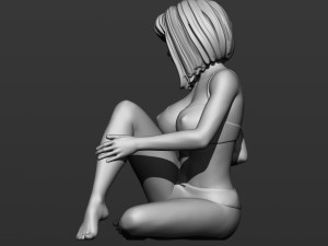 pretty girl on the floor Model Cetak 3D