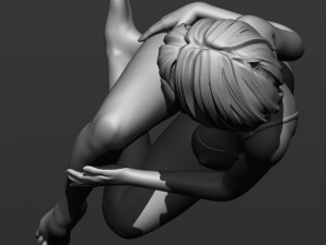 pretty girl on the floor Model Cetak 3D