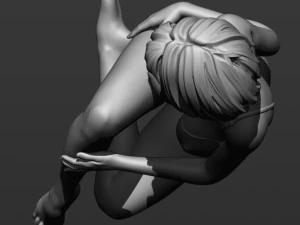 pretty girl on the floor 3D Print Model