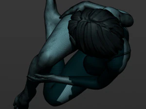 pretty girl on the floor 3D Print Model
