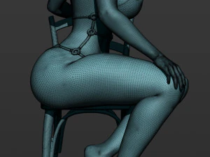 sexy girl sitting on a chair 3D Print Model