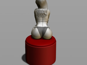 sexy girl on a padded stool 3D Print Model