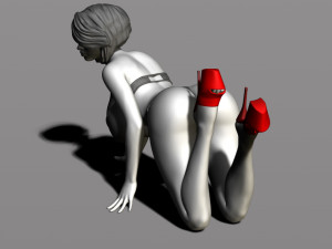 pretty woman on her knees 3D Принт Модель