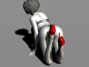 pretty woman on her knees 3D Принт Модель