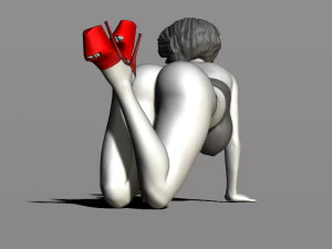 bella donna in ginocchio Modello di stampa 3D